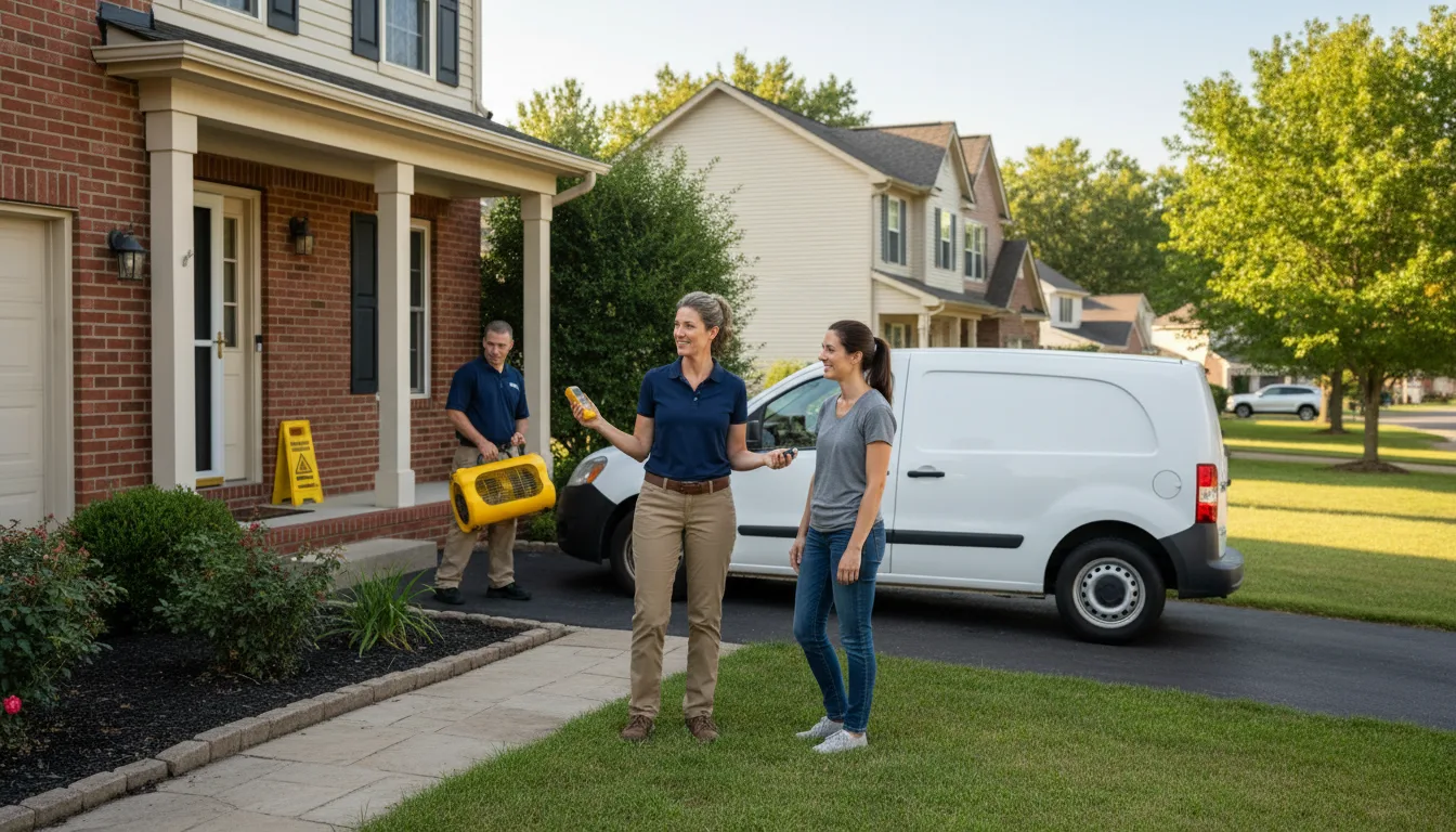 Residential water damage restoration in Banks, ID